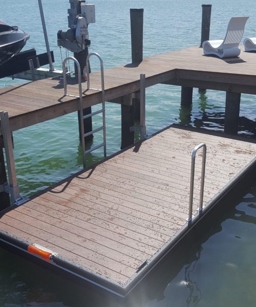 High-quality dock floats and hardware in Calgary by Friendly Earth for durable, stable, and long-lasting waterfront solutions.